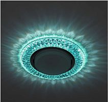 Светильник встраиваемый с подсветкой Эра DK LD23 BL2/WH GX53 220В 13Вт МАХ Бирюзовый картинка 